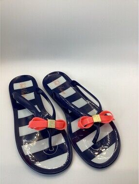 Red Baker Blue And White Striped Jelly Sandals